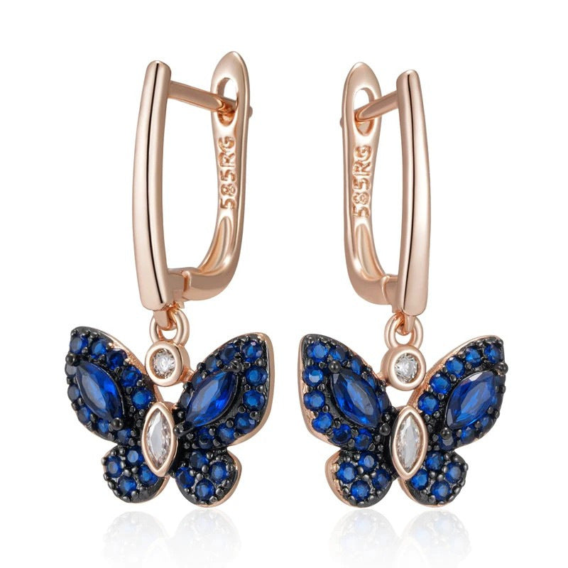 Temperament Zircon Earnail Female 585 Rose Gold Zircon