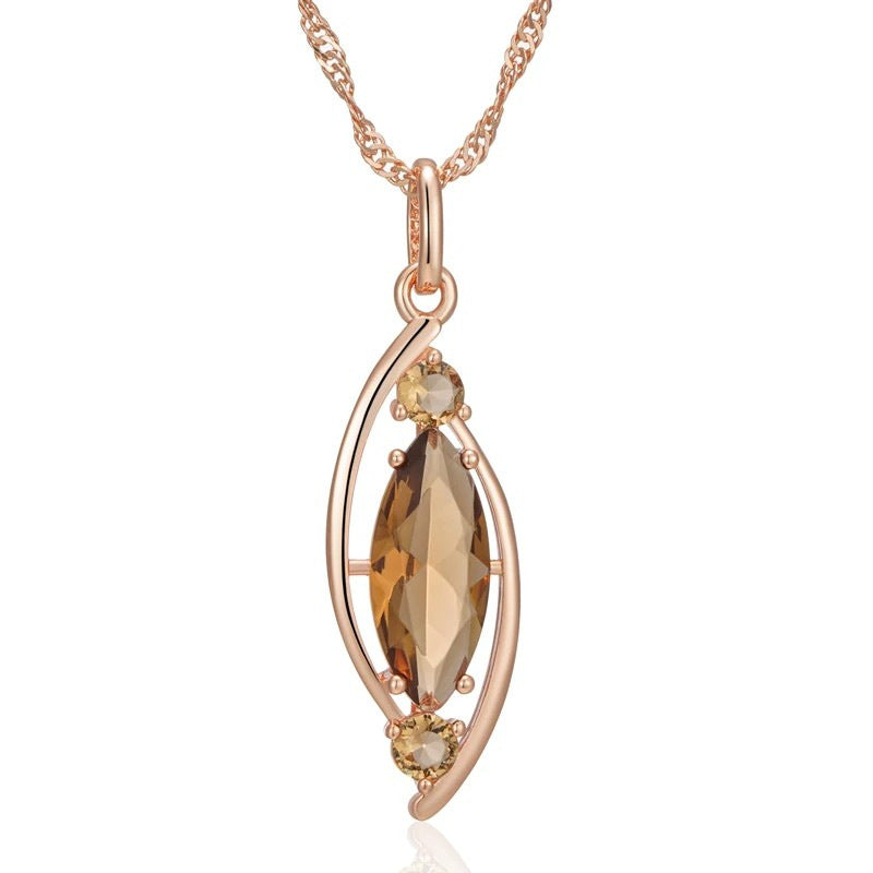 Temperament Zircon Earnail Female 585 Rose Gold Zircon
