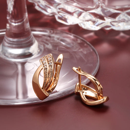 Temperament Zircon Earnail Female 585 Rose Gold Zircon