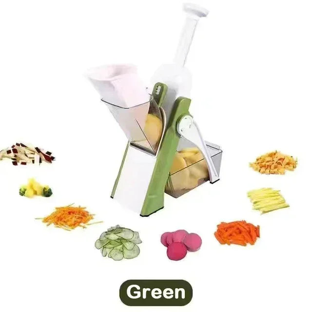 Hachoir à légumes manuel sûr 5 en 1, trancheuse multifonction, accessoires de cuisine, bandes, julienne, mandoline, D479
