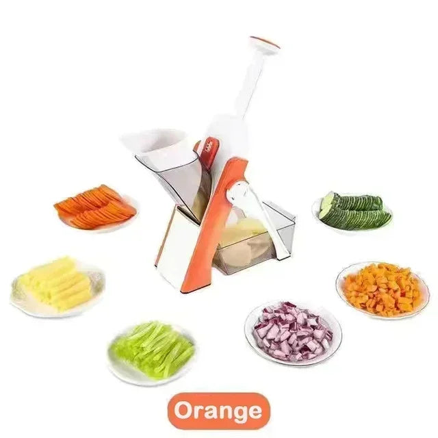 Hachoir à légumes manuel sûr 5 en 1, trancheuse multifonction, accessoires de cuisine, bandes, julienne, mandoline, D479