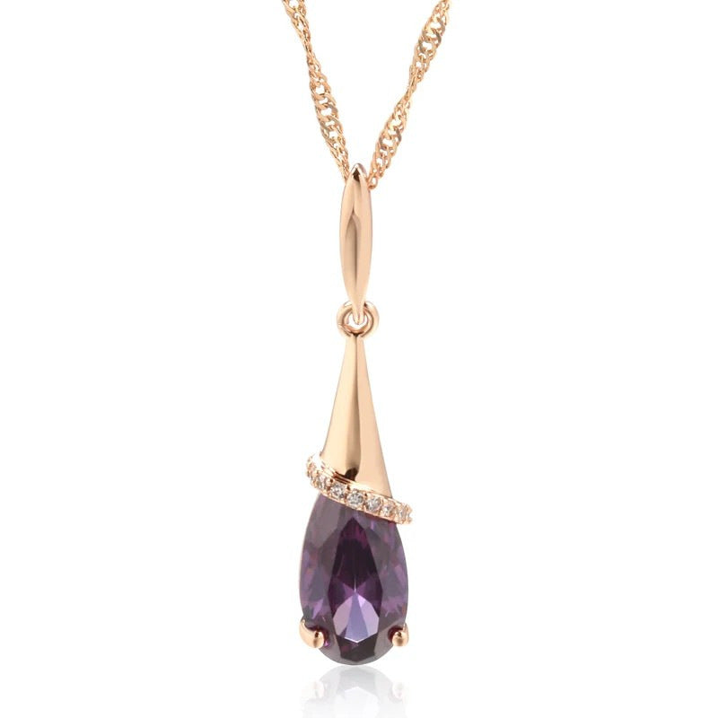 Temperament Zircon Earnail Female 585 Rose Gold Zircon