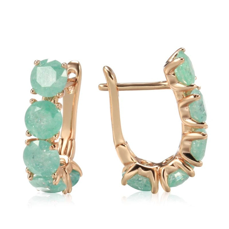 Temperament Zircon Earnail Female 585 Rose Gold Zircon
